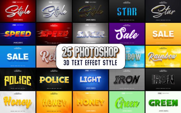 25 Photoshop 3D Text Effect Style: Instant Impact for Your Projects