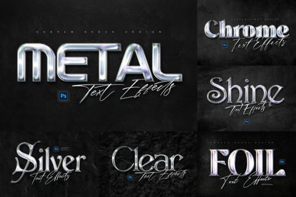 Chrome Text Effects: 6 Shiny Styles for Bold Metallic Designs