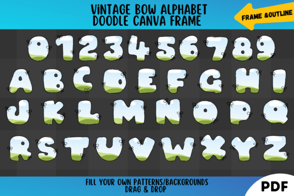 Create Unique Monograms with Vintage Bow Alphabet Frames
