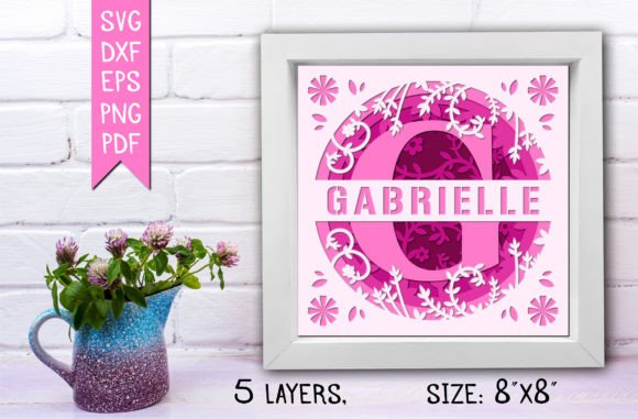 G 3D Flower Split Monogram Shadow Box: A Crafting Essential