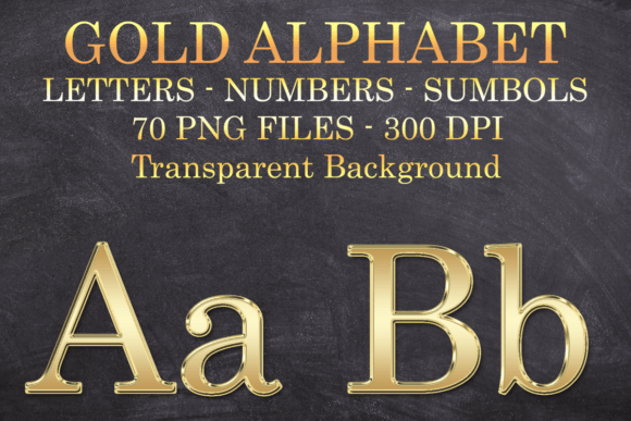 Gold Letters Numbers Symbols Png Files: Instant Luxury for Your Designs