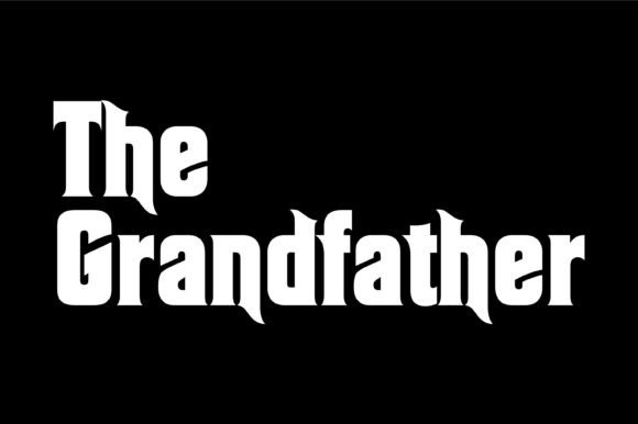 Grandfather SVG: Vintage Gangster Font for Father's Day Designs