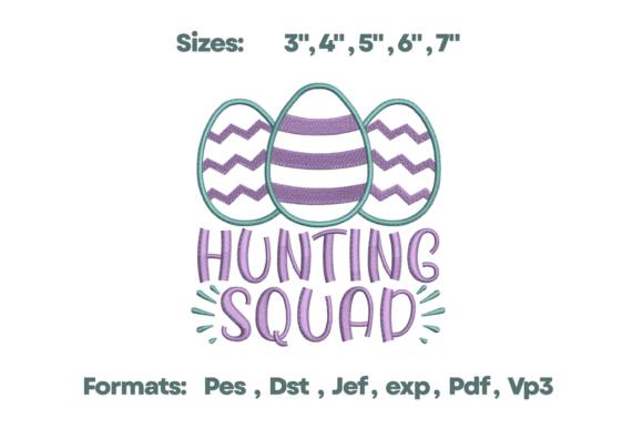 Hunting Squad Easter Egg Embroidery: A Modern Embroidery Design