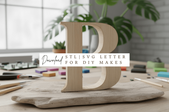Playfair Display Letter B SVG and STL: Elevate Your Craft