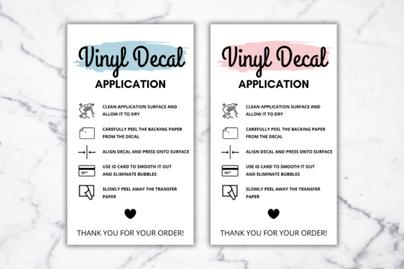 Professional Care Cards for Your Vinyl Decal Business