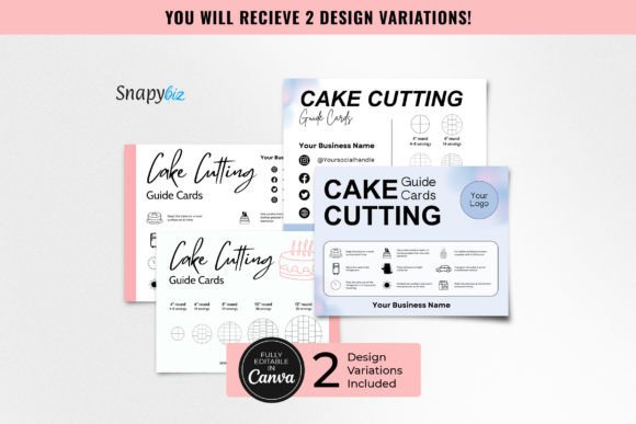 Professionalize Your Cake Business with Editable Guide Cards
