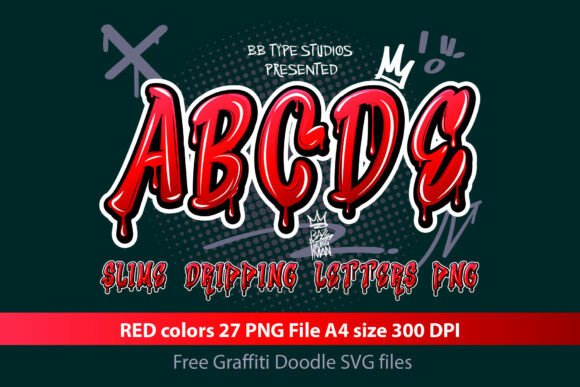Slime Dripping Red A-Z Letters PNG: Injecting Gooey Personality into Design
